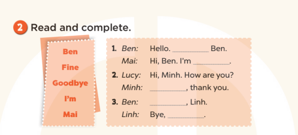 Sách bài tập Tiếng Anh 3 Unit 1 Hello