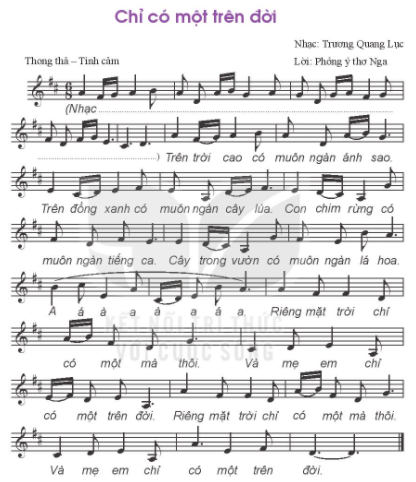 Hát: Chỉ có một trên đời SGK Âm nhạc 6 KNTT
