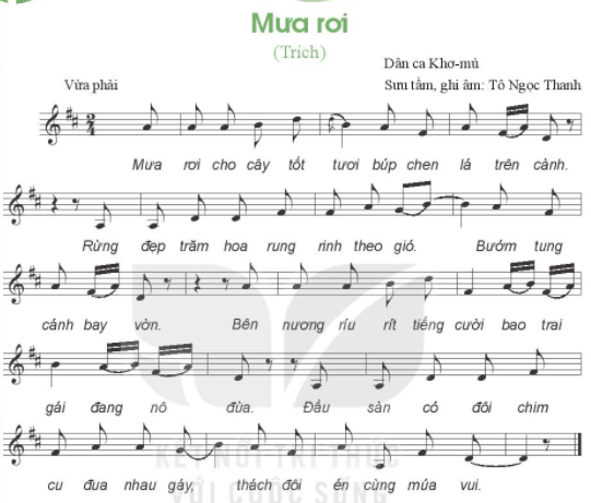 Hát: Mưa rơi SGK Âm nhạc 6 - Kết nối tri thức