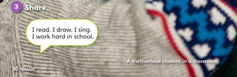 Tiếng Anh lớp 3 Unit 1 Value