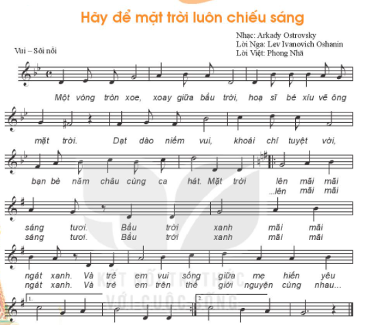 Hát: Hãy để mặt trời luôn chiếu sáng SGK Âm nhạc 6 KNTT