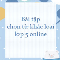 Bài tập chọn từ khác loại lớp 5 online