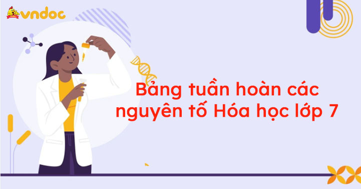 Bảng tuần hoàn các nguyên tố Hóa học lớp 7