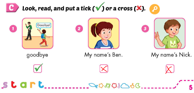 Sách bài tập Tiếng Anh lớp 3 Smart Start Getting Started Lesson 3