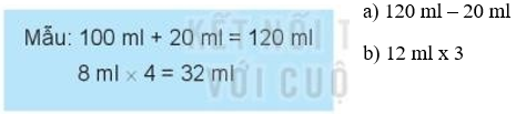 Toán lớp 3 trang 89, 90 Bài 32: Mi - li -lít | Kết nối tri thức