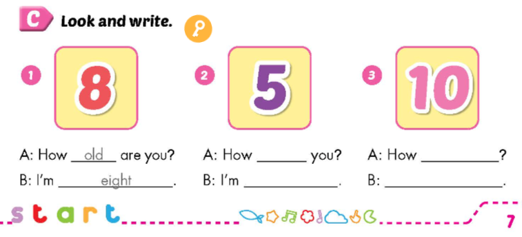 Sách bài tập Tiếng Anh lớp 3 Smart Start Getting Started Lesson 5