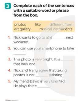 Tiếng Anh 7 Unit 4 Getting Started