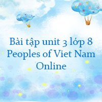 Bài tập unit 3 lớp 8 Peoples of Viet Nam Online