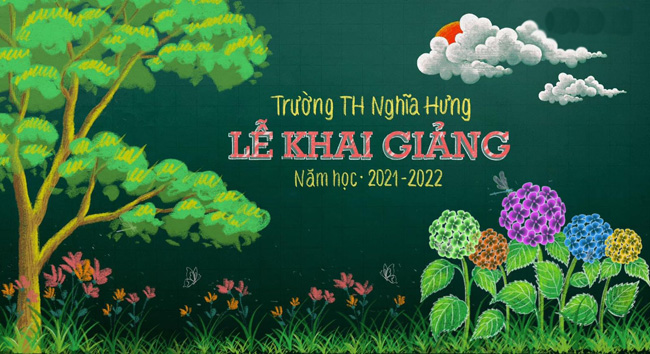 Trang trí bảng khai giảng năm học 2021-2022