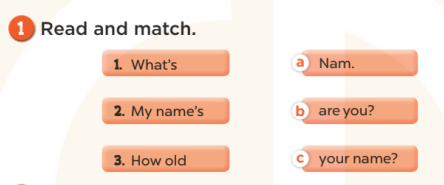 Sách bài tập Tiếng Anh 3 Unti 2 Our names