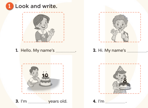 Sách bài tập Tiếng Anh 3 Unti 2 Our names