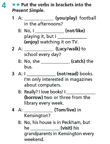 Giải sách bài tập Tiếng Anh 7 Right On Unit 1 Grammar 1b