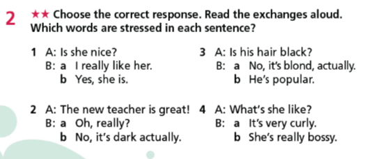Giải sách bài tập Tiếng Anh 7 Right On Unit 1 Everyday English 1d