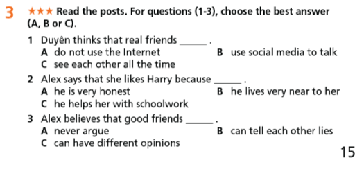 Giải sách bài tập Tiếng Anh 7 Right On Unit 1 Reading 1f