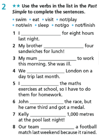 Giải sách bài tập Tiếng Anh 7 Right On Unit 2 Grammar 2b
