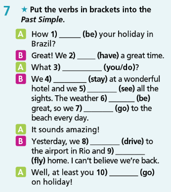 Giải sách bài tập Tiếng Anh 7 Right On Revision Units 1 - 2