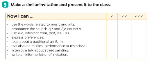 Tiếng Anh 7 Unit 4 Project