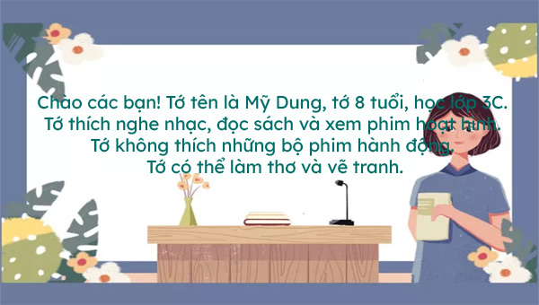 Giới thiệu bản thân vào một tấm thẻ - Mẫu 2