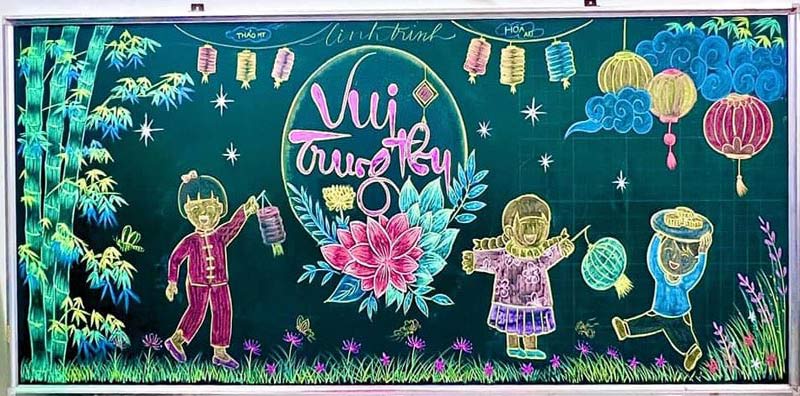 Trang trí Trung thu lớp học