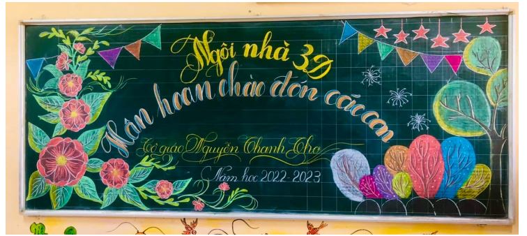 Trang trí bảng khai giảng