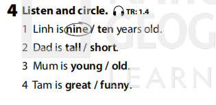 Sách bài tập Tiếng Anh 3 Wonderful Word Unit 1 Review 1