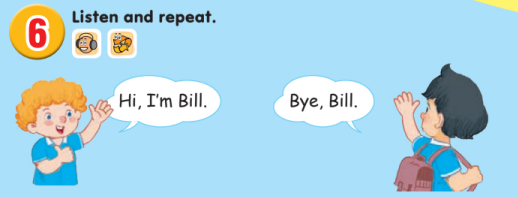 Tiếng Anh lớp 1 Unit 1 Lesson 3