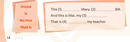 Sách bài tập Tiếng Anh 3 Unit 3 Our friends