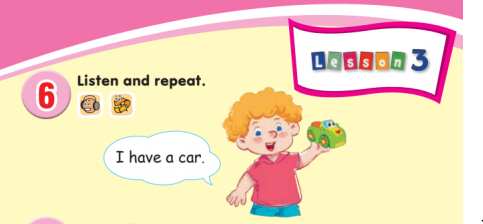 Tiếng Anh lớp 1 Unit 2 Lesson 3