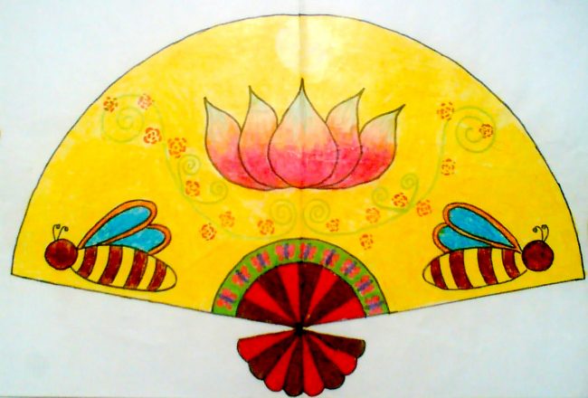 Cách vẽ quạt giấy lớp 8