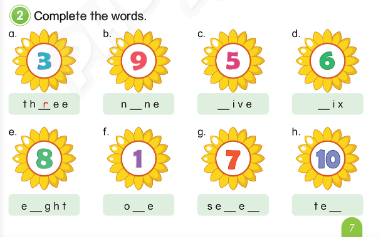 SBT Tiếng Anh lớp 3 Phonics Smart Unit Welcome Numbers