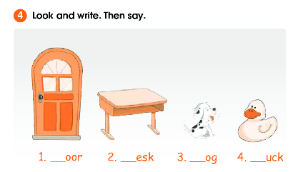 Giải SBT Tiếng Anh lớp 1 Unit 4 In the bedroom