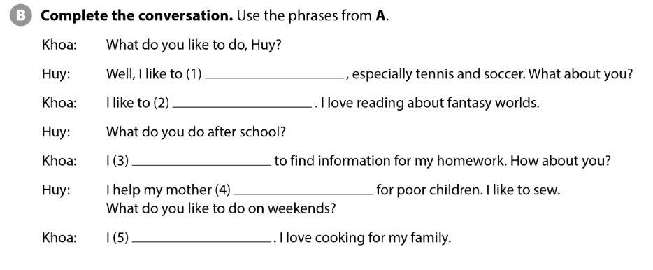 SBT Tiếng Anh 7 Cánh Diều Unit 1 Vocabulary Focus Extension