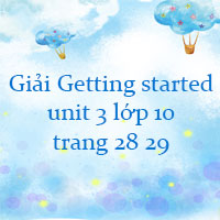 Tiếng Anh 10 unit 3 Getting Started Global Success