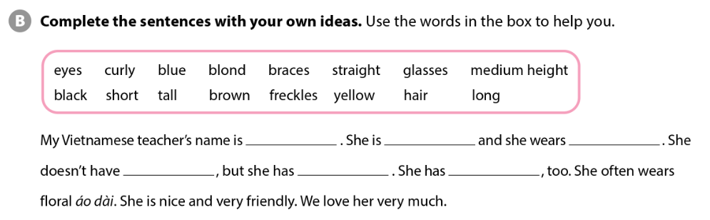 SBT Tiếng Anh 7 Cánh Diều Unit 2 Vocabulary Focus: Extension