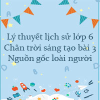 Lý thuyết lịch sử lớp 6 bài 3 Nguồn gốc loài người