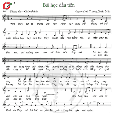 Hát: Bài học đầu tiên SGK Âm nhạc 7 - Cánh diều