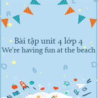 Bài tập unit 4 lớp 4 We're having fun at the beach Online