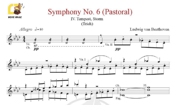 Nghe nhạc: Symphony No.6 (Pastoral) trang 26 SGK Âm nhạc 7 - Cánh diều