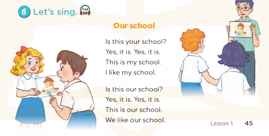 Tiếng Anh lớp 3 Unit 6 Lesson 1