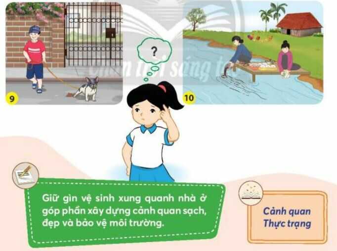 Tự nhiên xã hội lớp 3 Bài 4: Giữ vệ sinh xung quanh nhà Chân trời sáng tạo
