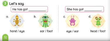 Tiếng Anh 3 Phonics Smart Unit 3 Lesson 1 trang 32