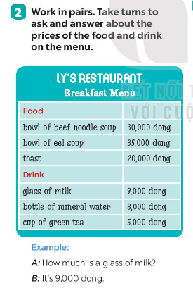 Unit 5 lớp 7 Communication sách Global Success