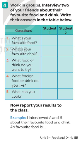 Unit 5 lớp 7 Communication sách Global Success