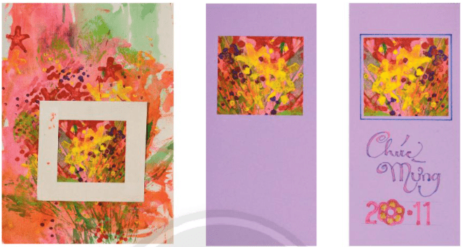 Cách tạo thiệp chúc mừng - trang 18 SGK Mĩ thuật lớp 6 Chân trời sáng tạo