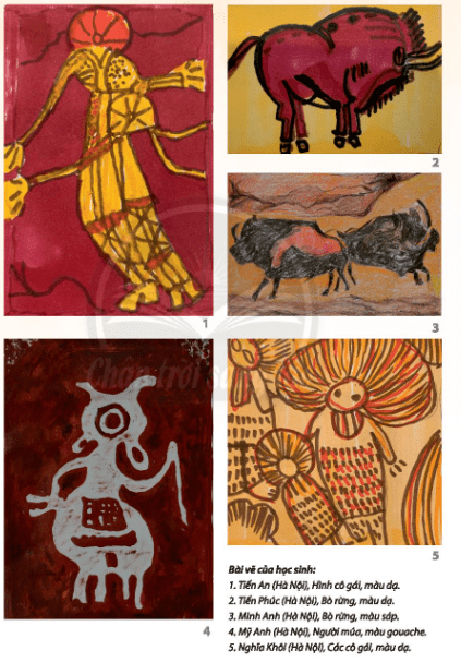 Mô phỏng hình vẽ thời Tiền sử - trang 22 SGK Mĩ thuật lớp 6 Chân trời sáng tạo