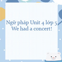 Ngữ pháp Unit 4 lớp 5 We had a concert!
