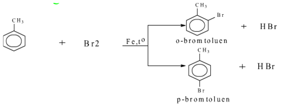 Công thức cấu tạo của Toluen 