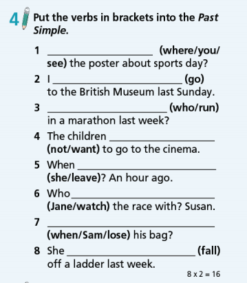 Tiếng Anh 7 Right On Unit 2 Progress Check