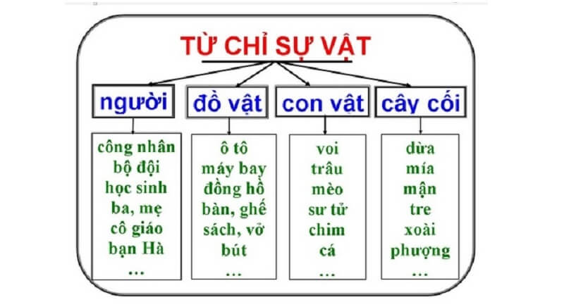 Từ chỉ sự vật
