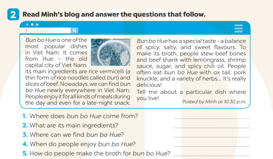 Giải SBT Tiếng Anh 7 Global Success Unit 5 Reading